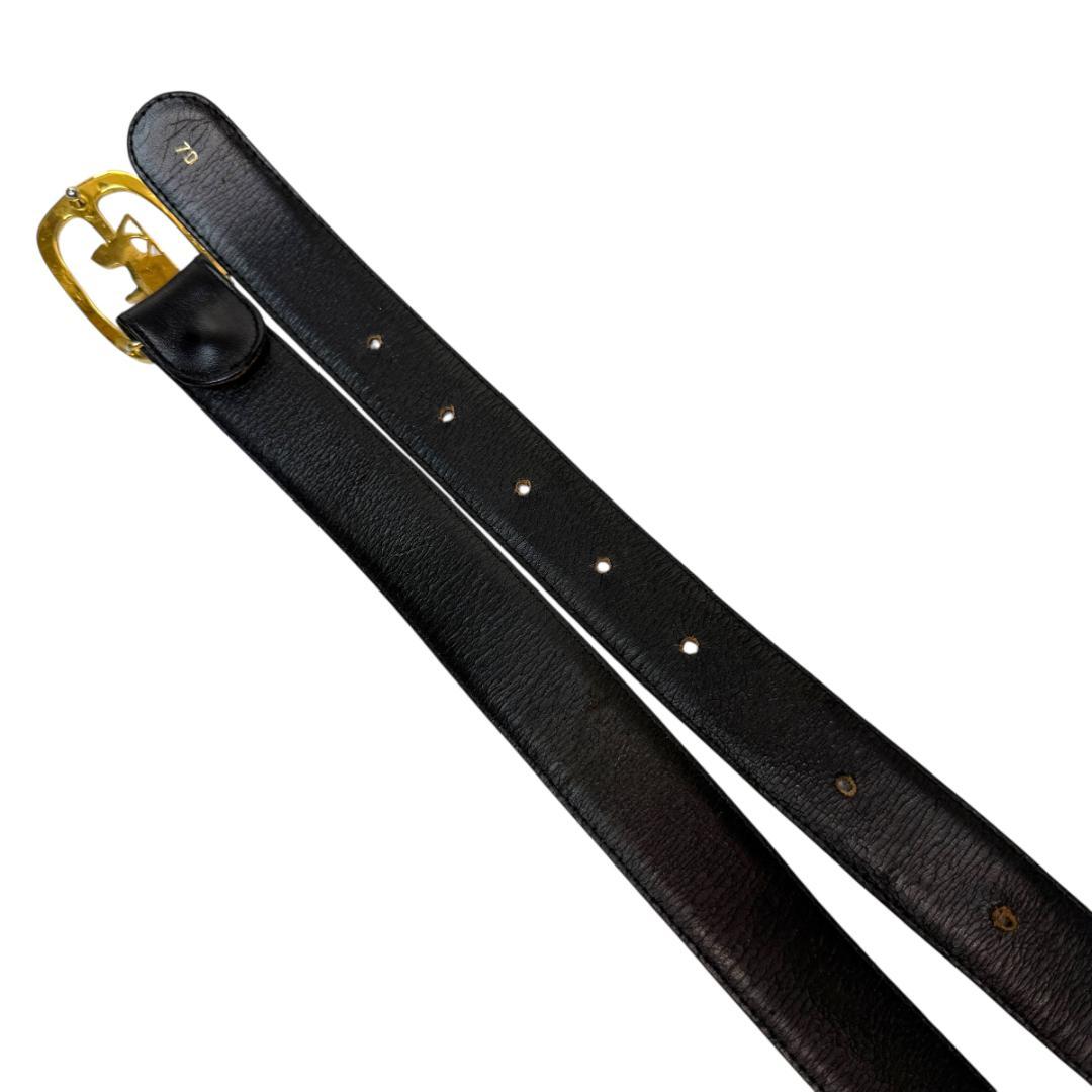 美品 CELINE 3101 ベルト 馬車金具 レザー 本革 ゴールド セリーヌ