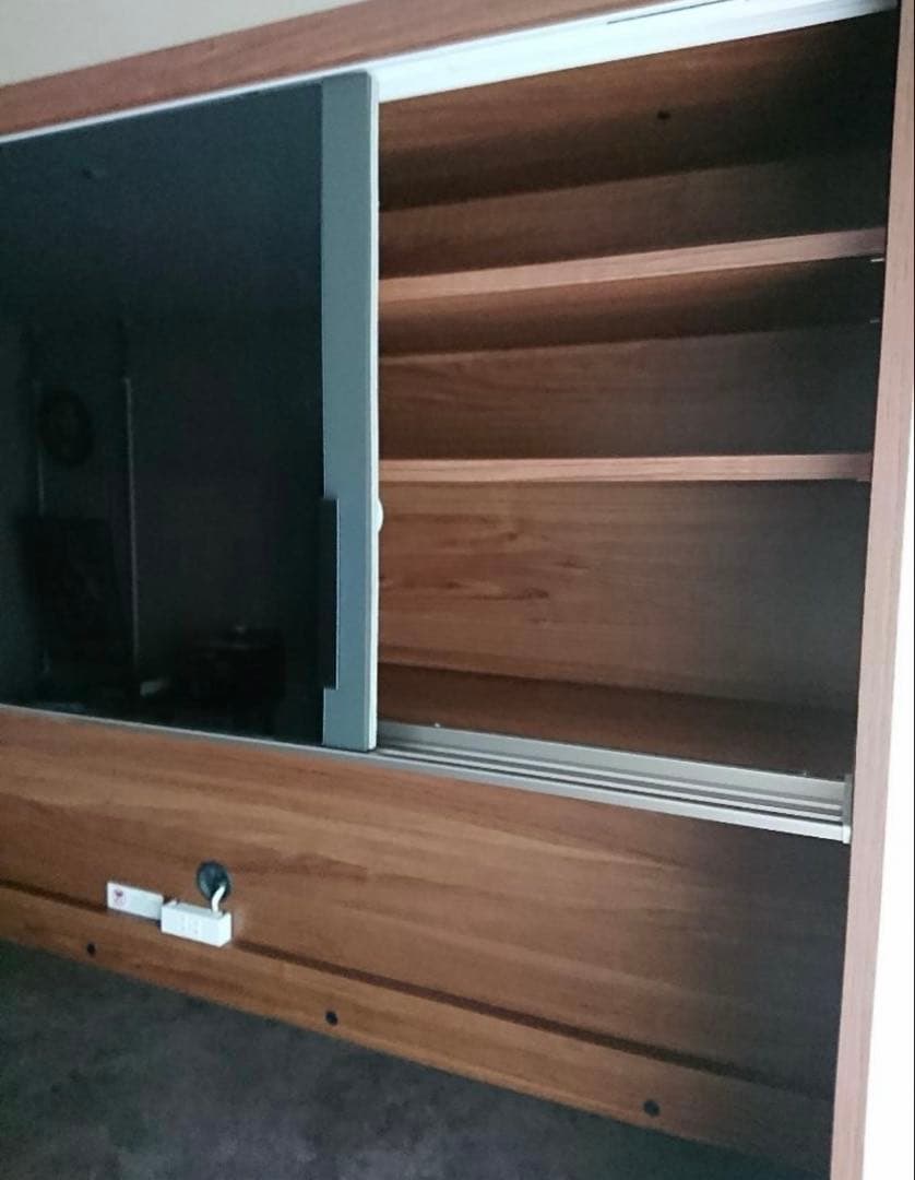 【週末セール】パモウナ 食器棚 SY-1600R (D=45cm) ウォルナット