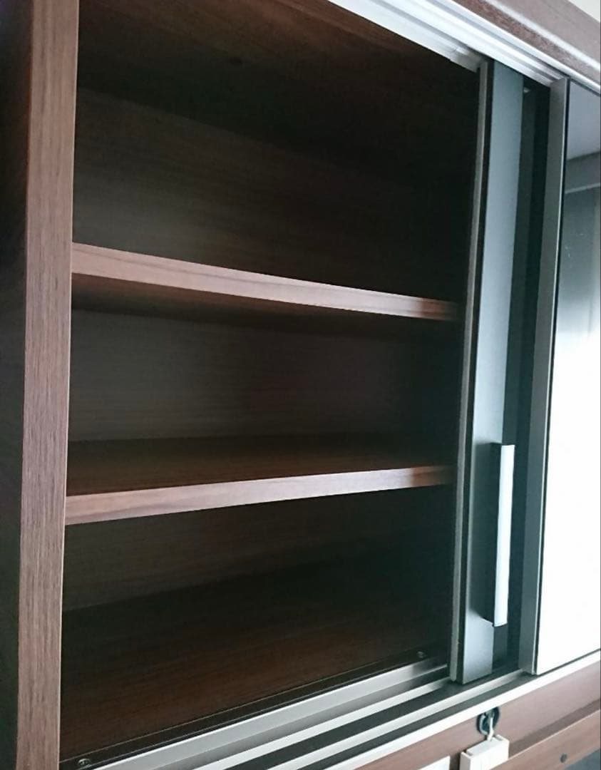 【週末セール】パモウナ 食器棚 SY-1600R (D=45cm) ウォルナット