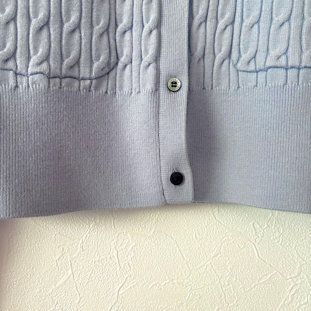 anuans アニュアンス リトルケーブルニット カーディガン ライトブルー F