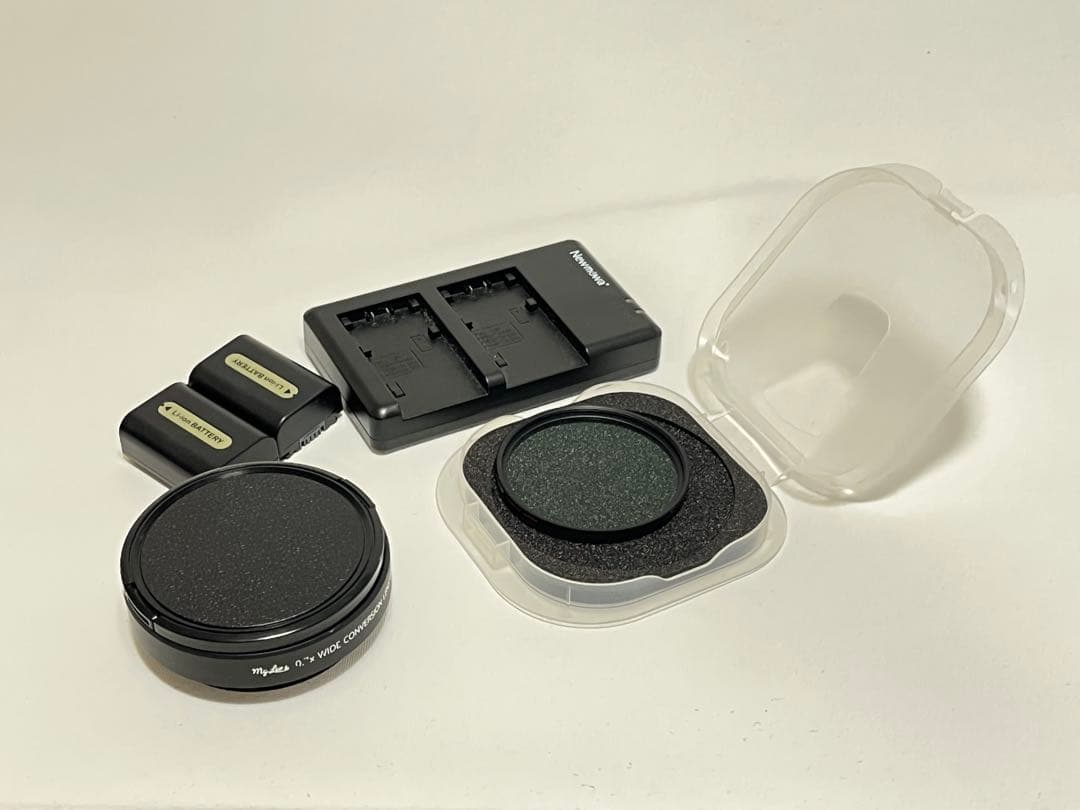 SONY NX80 充電器×2 バッテリー×5 ワイコン レンズプロテクター付き