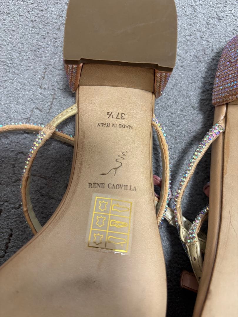 レネカオヴィラ renecaovilla ビジューリボンサンダル