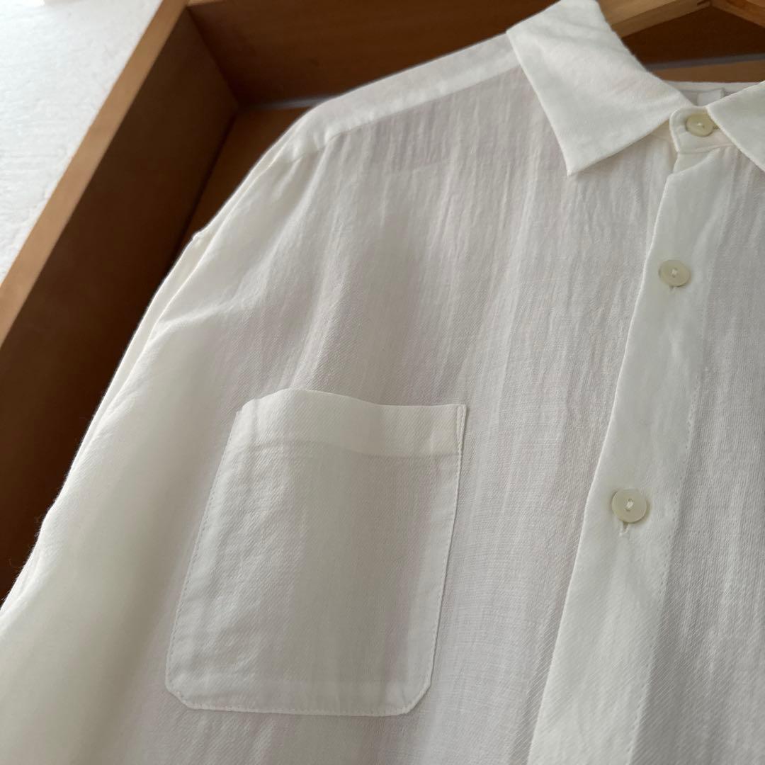 PRISTINE プリスティン カルゼ2wayシャツ ホワイト 長袖 コットン