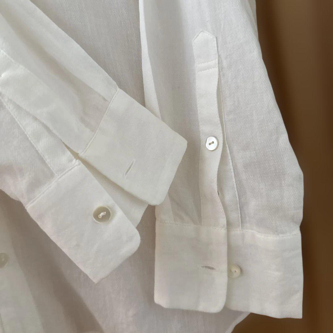 PRISTINE プリスティン カルゼ2wayシャツ ホワイト 長袖 コットン