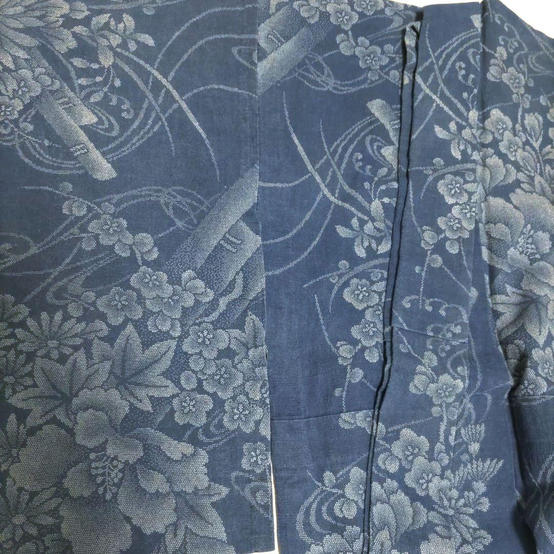 竺仙　浴衣　縮小紋中形