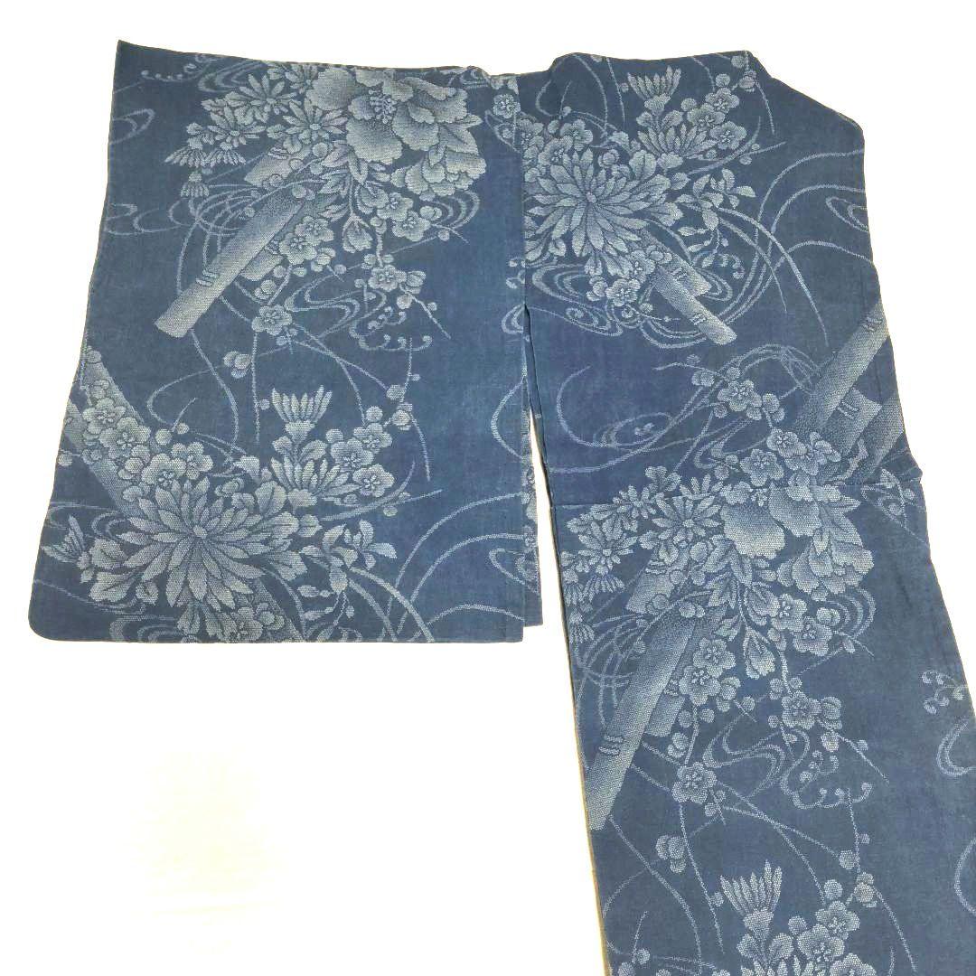 竺仙　浴衣　縮小紋中形