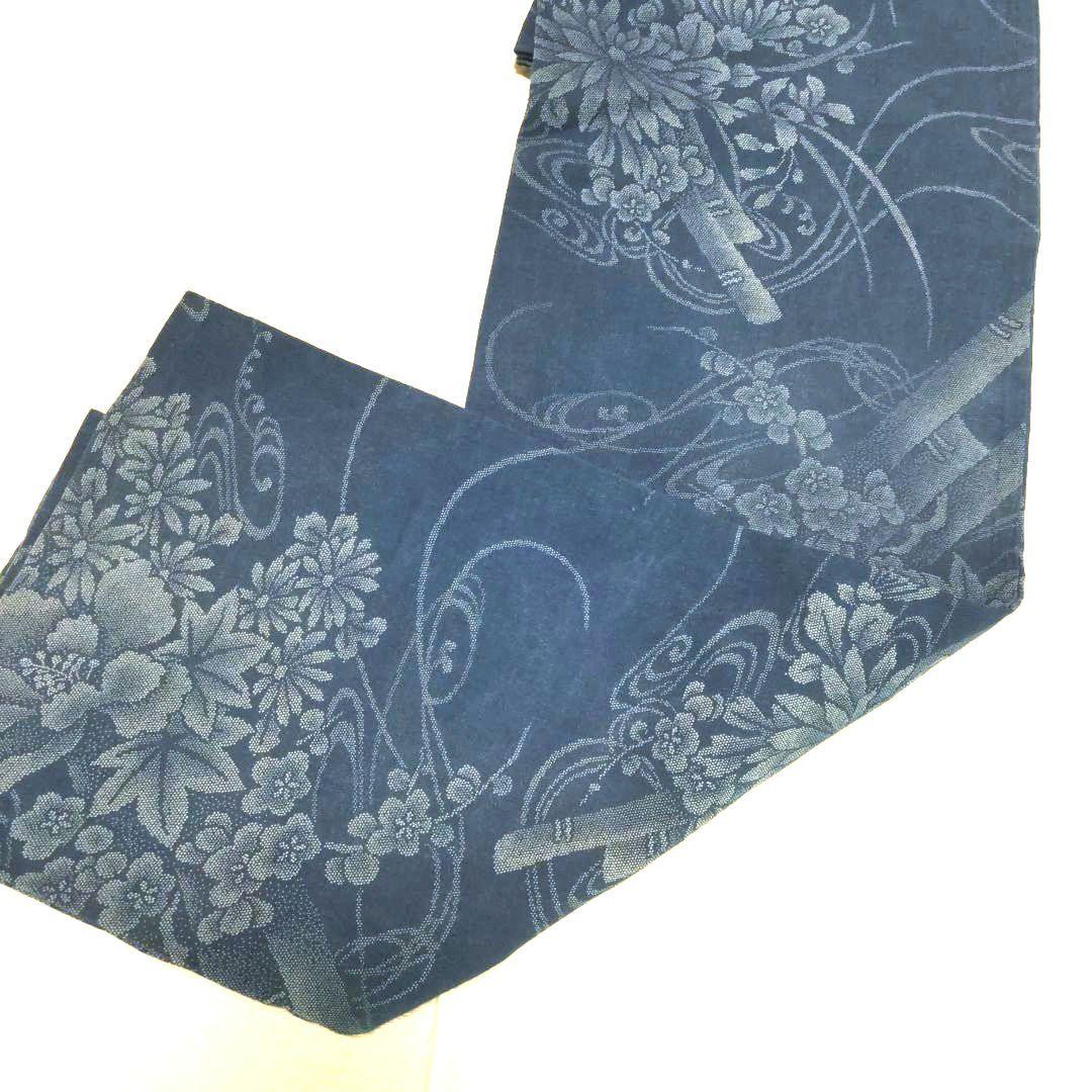 竺仙　浴衣　縮小紋中形