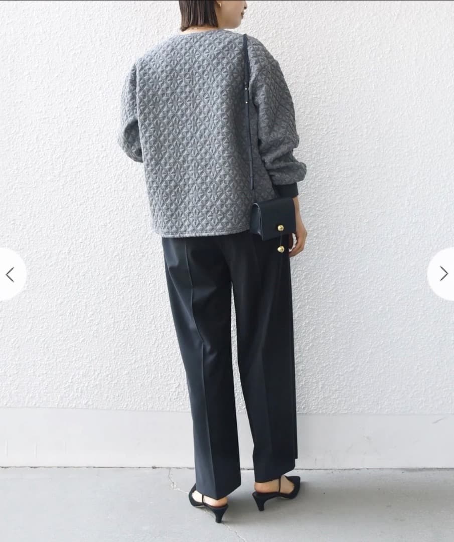 SHIPS キルティング ジャカード カーディガン