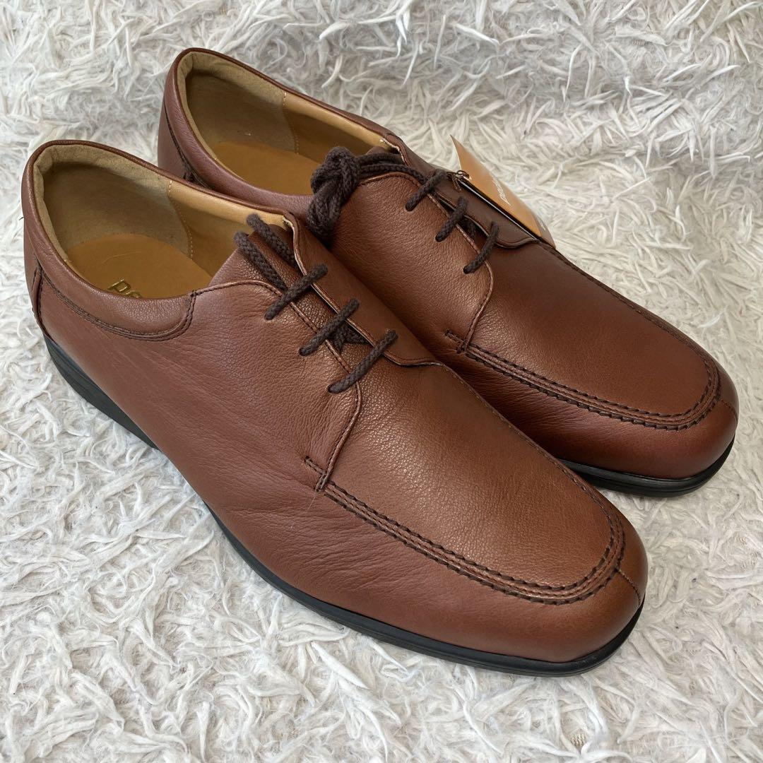 ◎新品タグ付き ペダラ レザー27.0cm 3E ブラウン 撥水 日本製 1