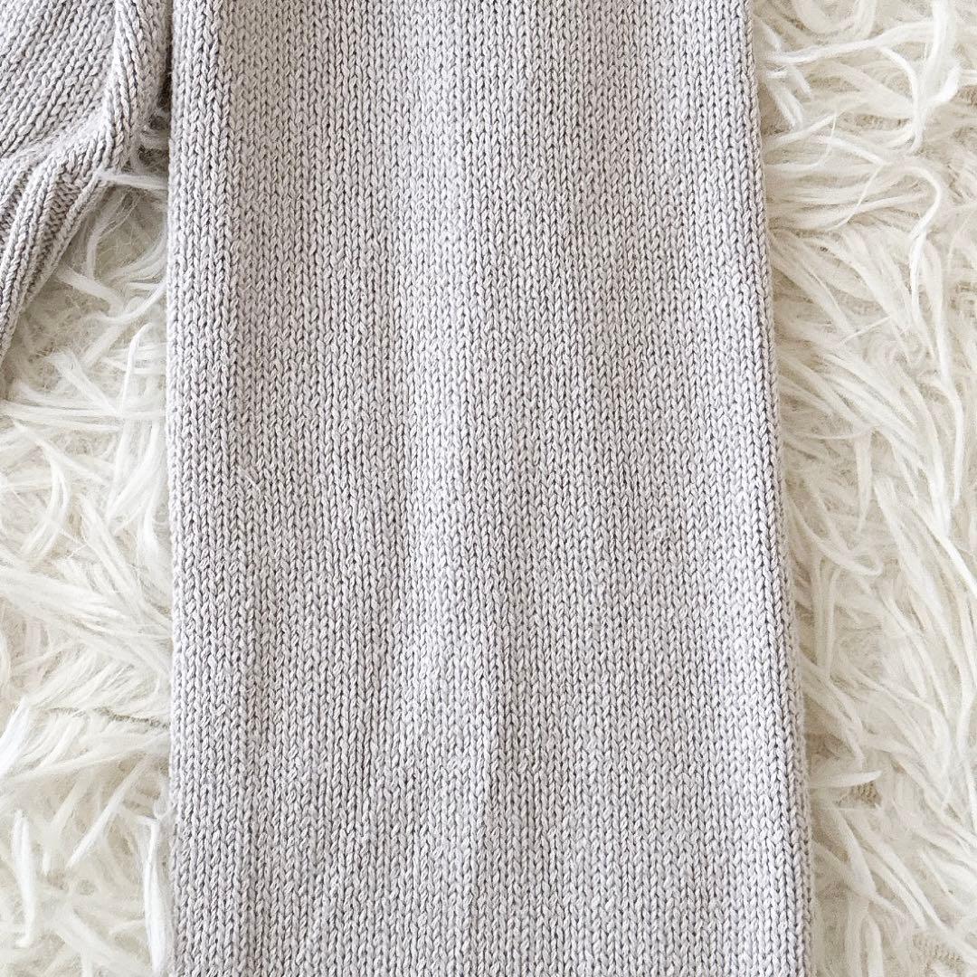 フォクシー✨フーデットパーカー ニット ケーブル編み ダブルジップ グレージュ