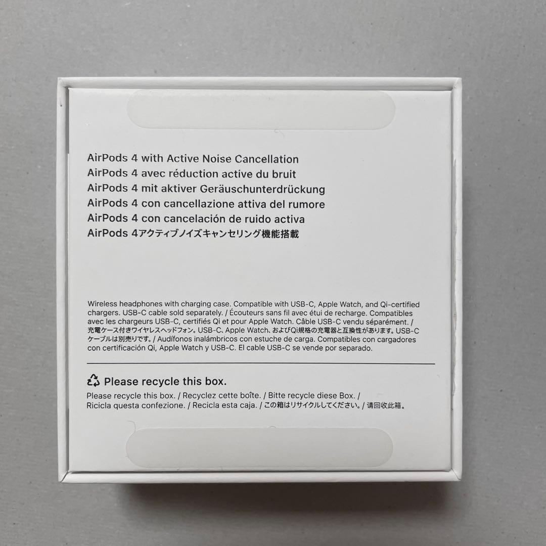 【 国内正規品】 AirPods 4_アクティブノイズキャンセリング搭載