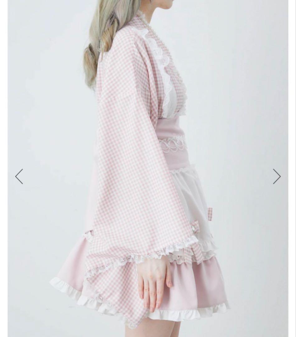 Ank Rouge アンクルージュ ギンガムメイド浴衣ドレス