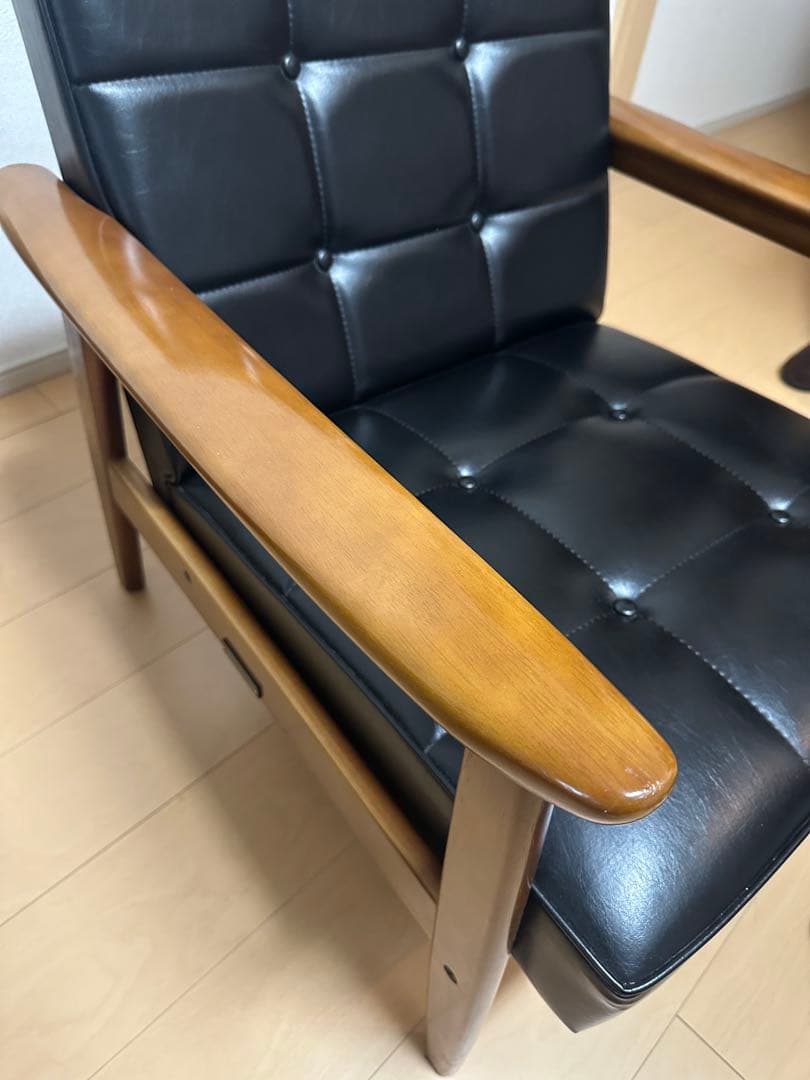 【美品】カリモク60 シングルソファ　ウォールナット