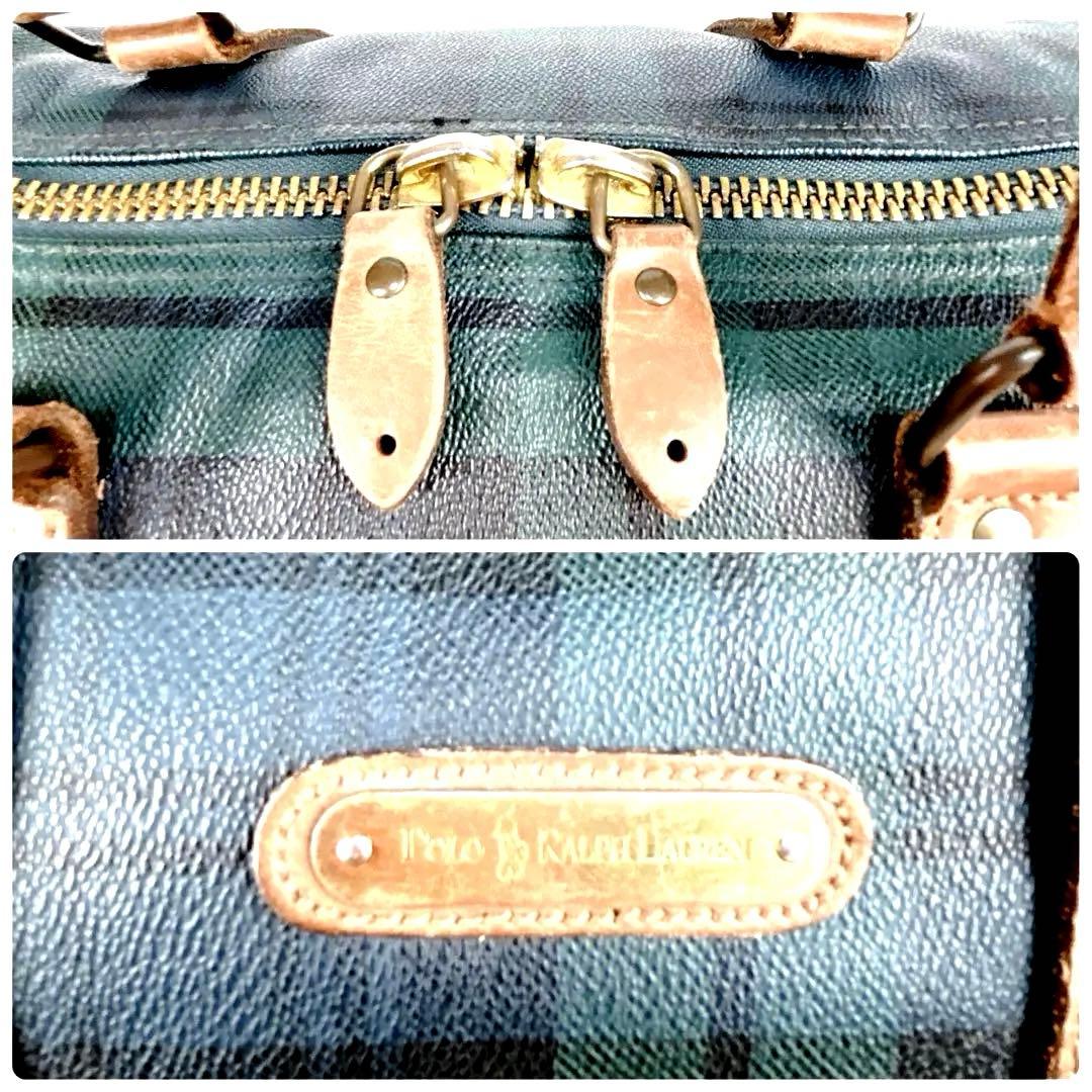 大容量　ポロラルフローレン　ボストンバック　2WAY 肩掛け　ブラックウォッチ