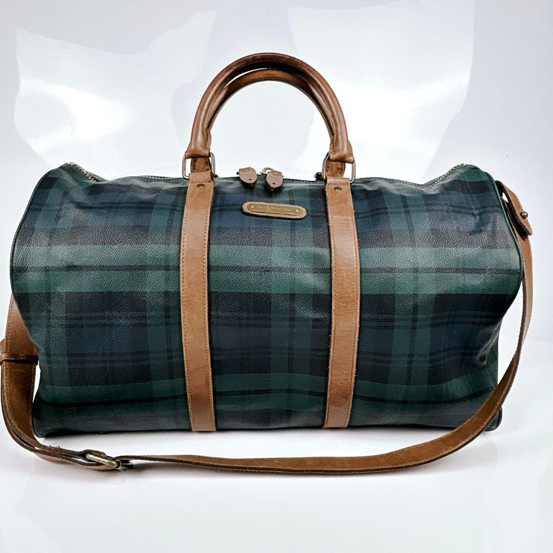 大容量　ポロラルフローレン　ボストンバック　2WAY 肩掛け　ブラックウォッチ