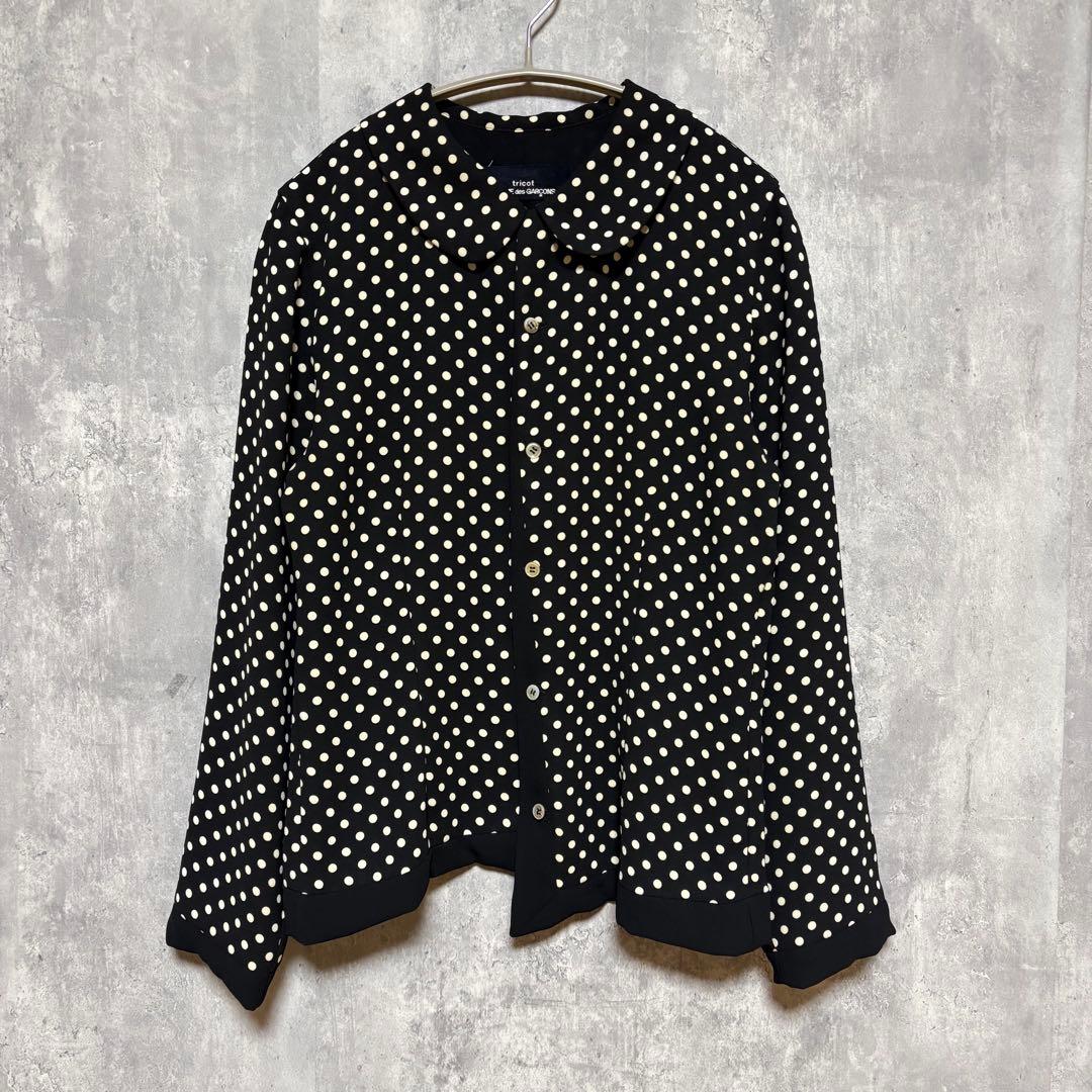 tricot COMMEdesGARCONSトリココムデギャルソンドットブラウス