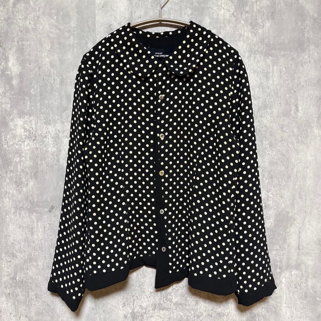 tricot COMMEdesGARCONSトリココムデギャルソンドットブラウス