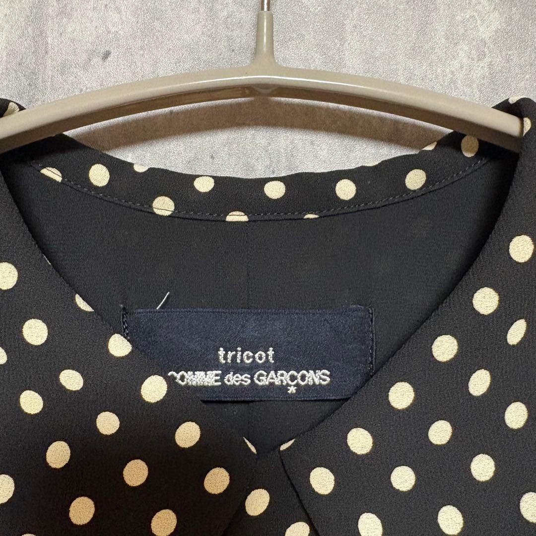 tricot COMMEdesGARCONSトリココムデギャルソンドットブラウス