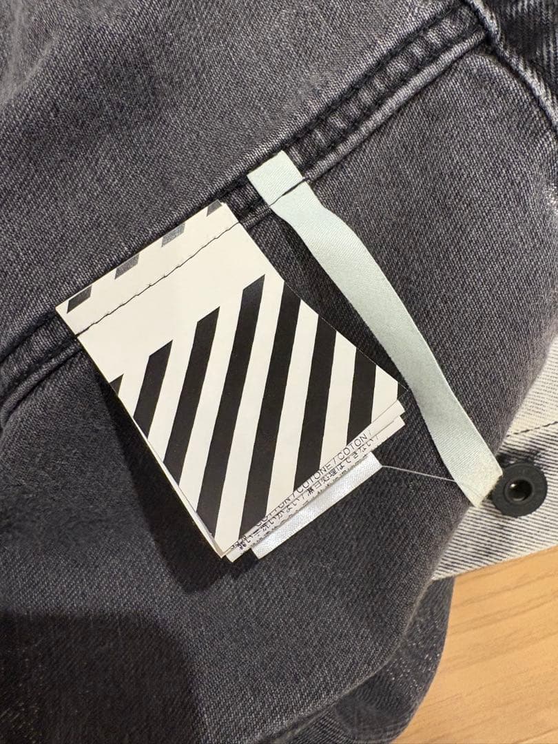 OFF-WHITE デニムジャケット Gジャン グレーブラック