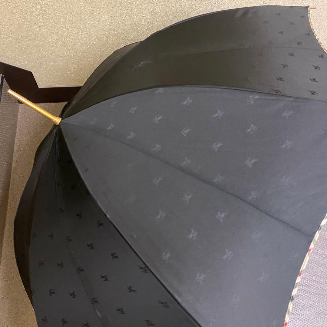 傘　長傘　バーバリー　Burberry ノバチェック　ロゴ入り