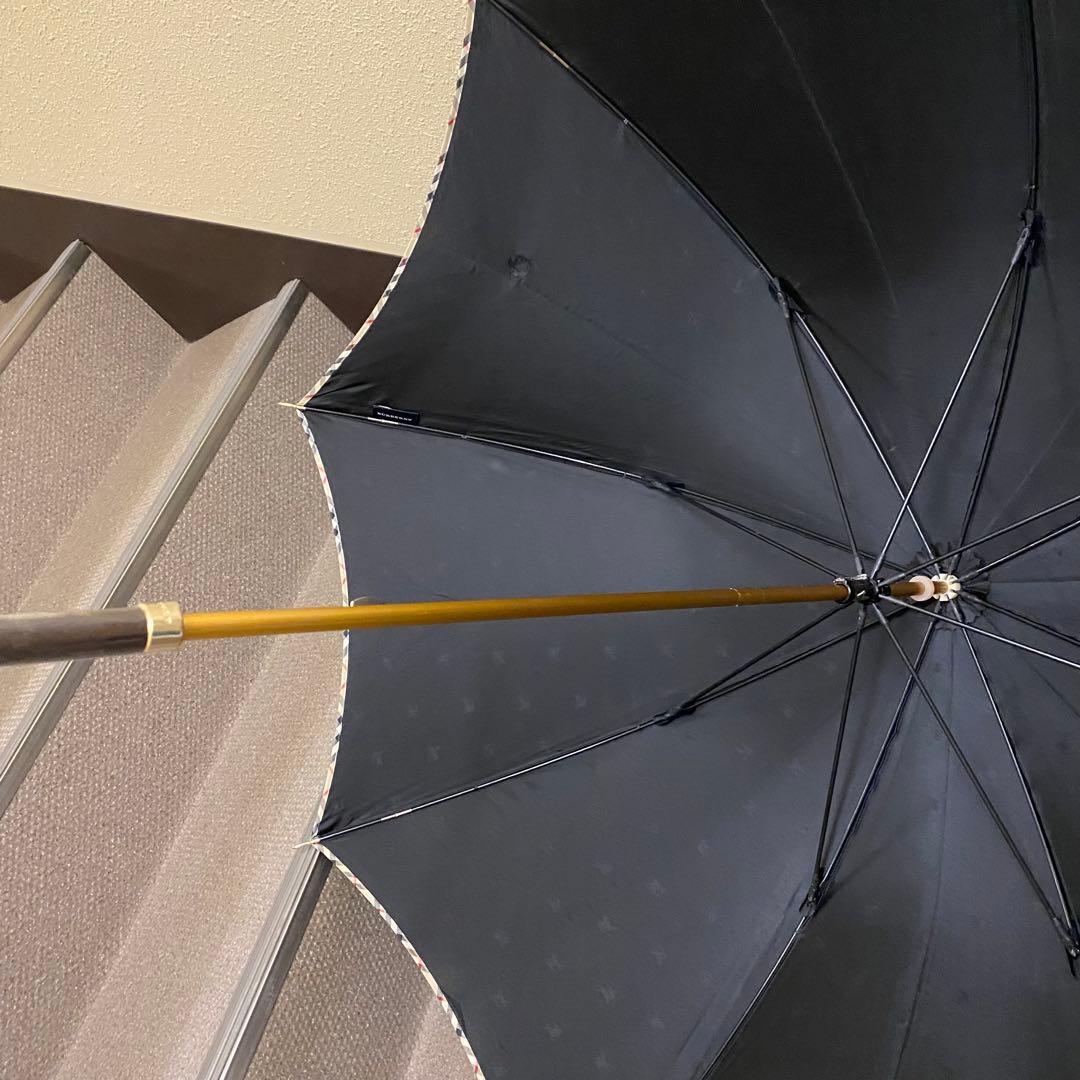 傘　長傘　バーバリー　Burberry ノバチェック　ロゴ入り