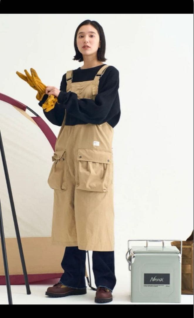 NANGA　TAKIBI RIPSTOP FIELD APRON ベージュ　F