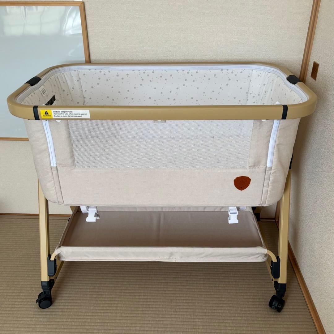 【美品】2025年最新モデル HZDMJ ベビーベッド カーキ