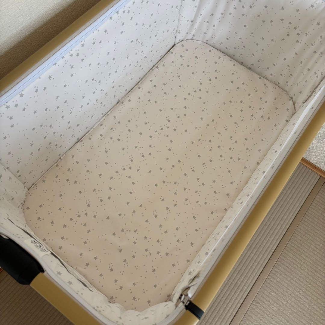 【美品】2025年最新モデル HZDMJ ベビーベッド カーキ
