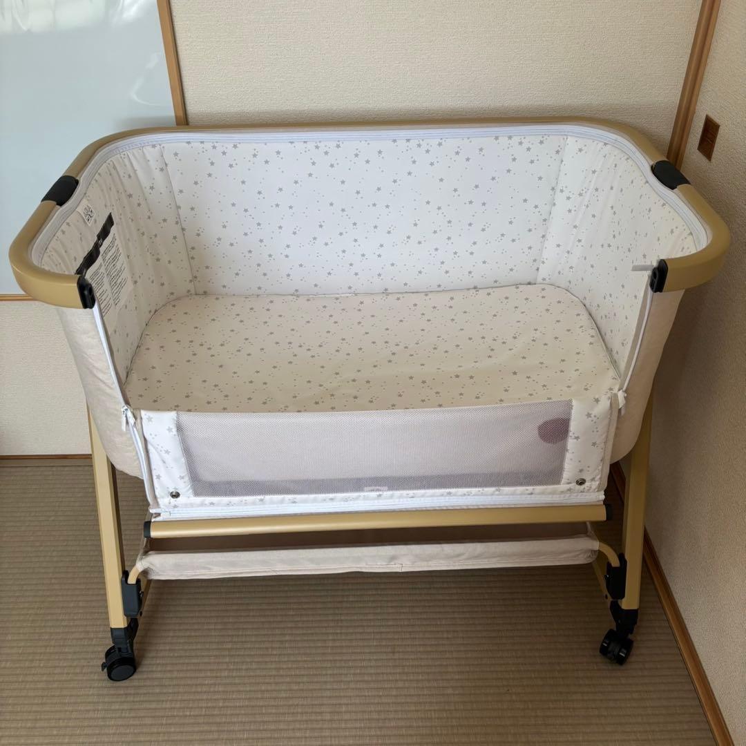 【美品】2025年最新モデル HZDMJ ベビーベッド カーキ