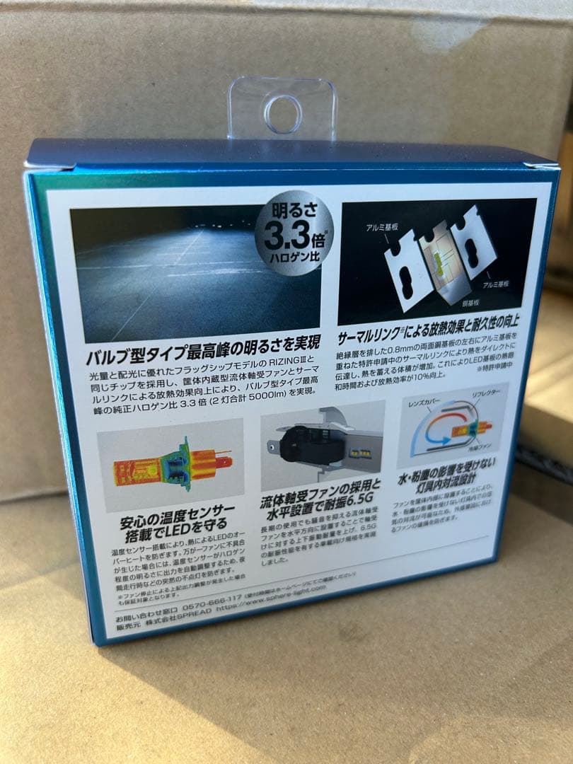 スフィアライトライジングα Pro H4 LEDヘッドライトバルブ 1台分