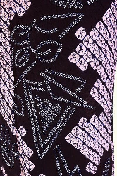 ★専用★未使用品 浴衣 有松絞り バチ衿 紺 花文 身丈163cm お洒落