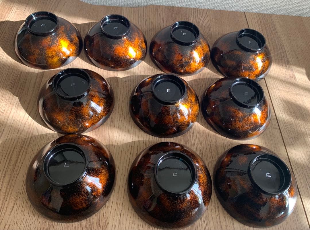 最終価格28日迄　沈金蒔絵木製吸物椀10客　時代物　アンティーク　珍品　お正月