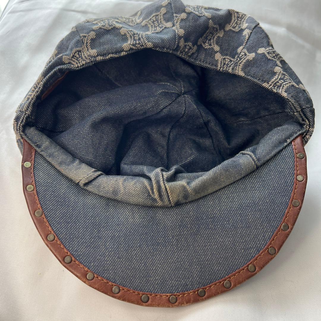 セリーヌ　キャスケット　レディース　帽子　デニム