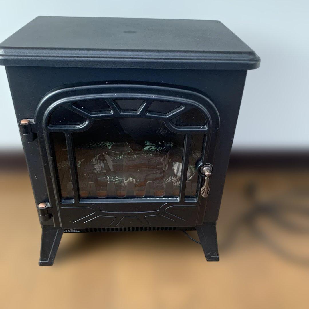 アンダルシア★暖炉型レトロファンヒーター。黒