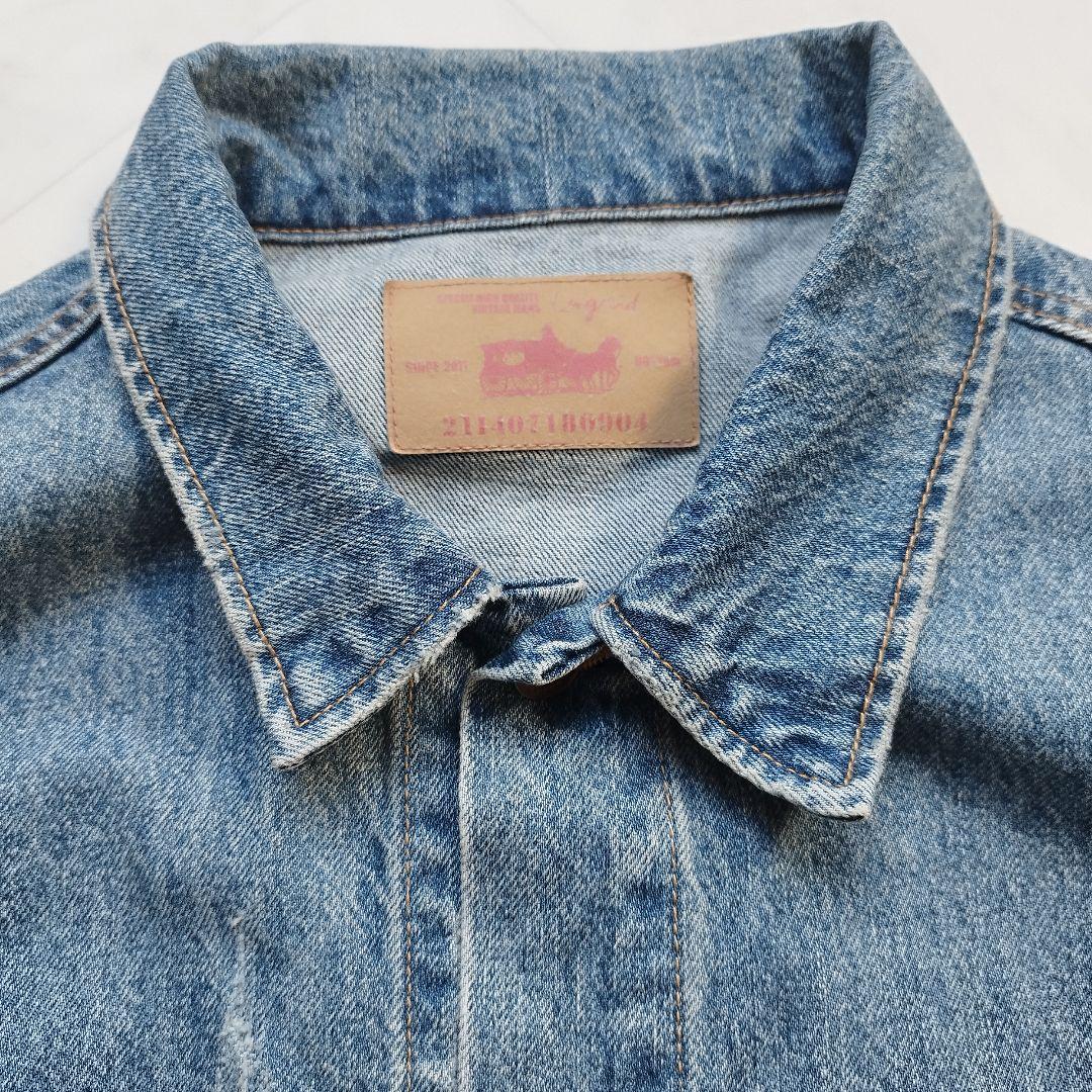 極美品　未使用級　アングリッド　ビックシルエットデニムジャケット　ブルー　25