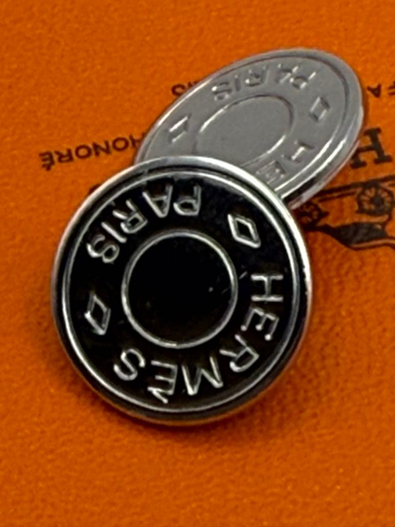 美品HERMES シルバーセリエ　カフス　カフリンクス シルバー