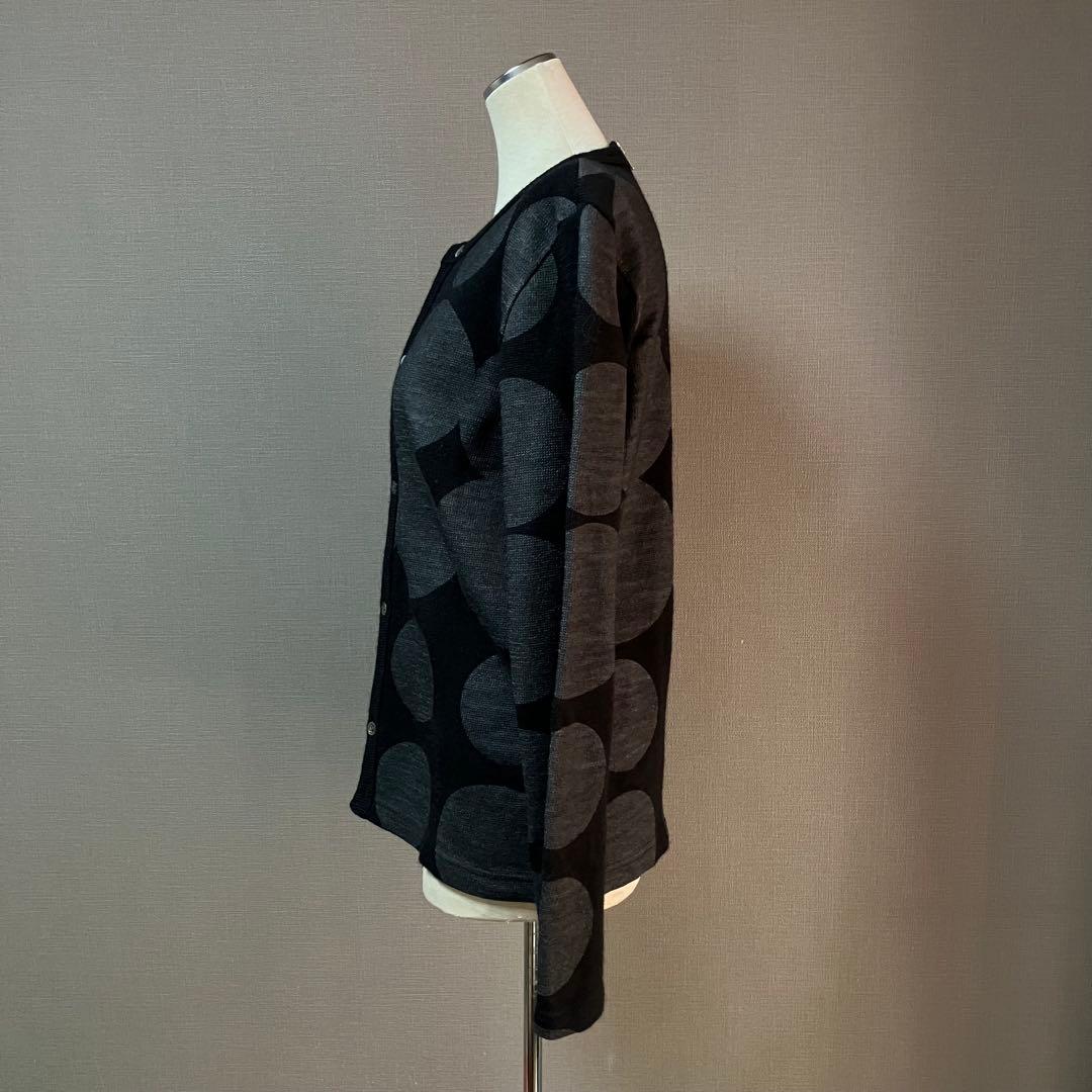 COMMEdesGARCONS 　バックジップカーディガン 　黒　ドット　M