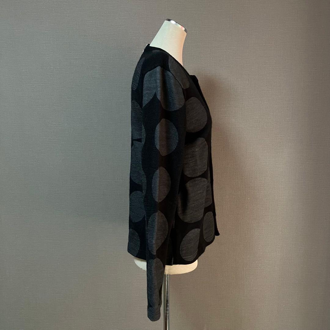 COMMEdesGARCONS 　バックジップカーディガン 　黒　ドット　M