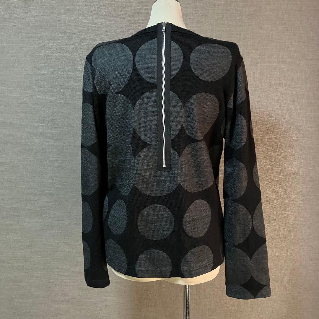 COMMEdesGARCONS 　バックジップカーディガン 　黒　ドット　M