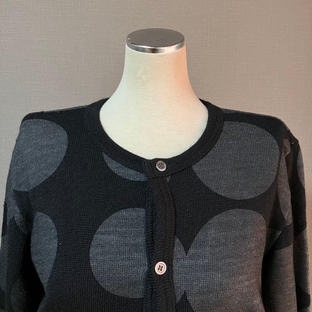 COMMEdesGARCONS 　バックジップカーディガン 　黒　ドット　M