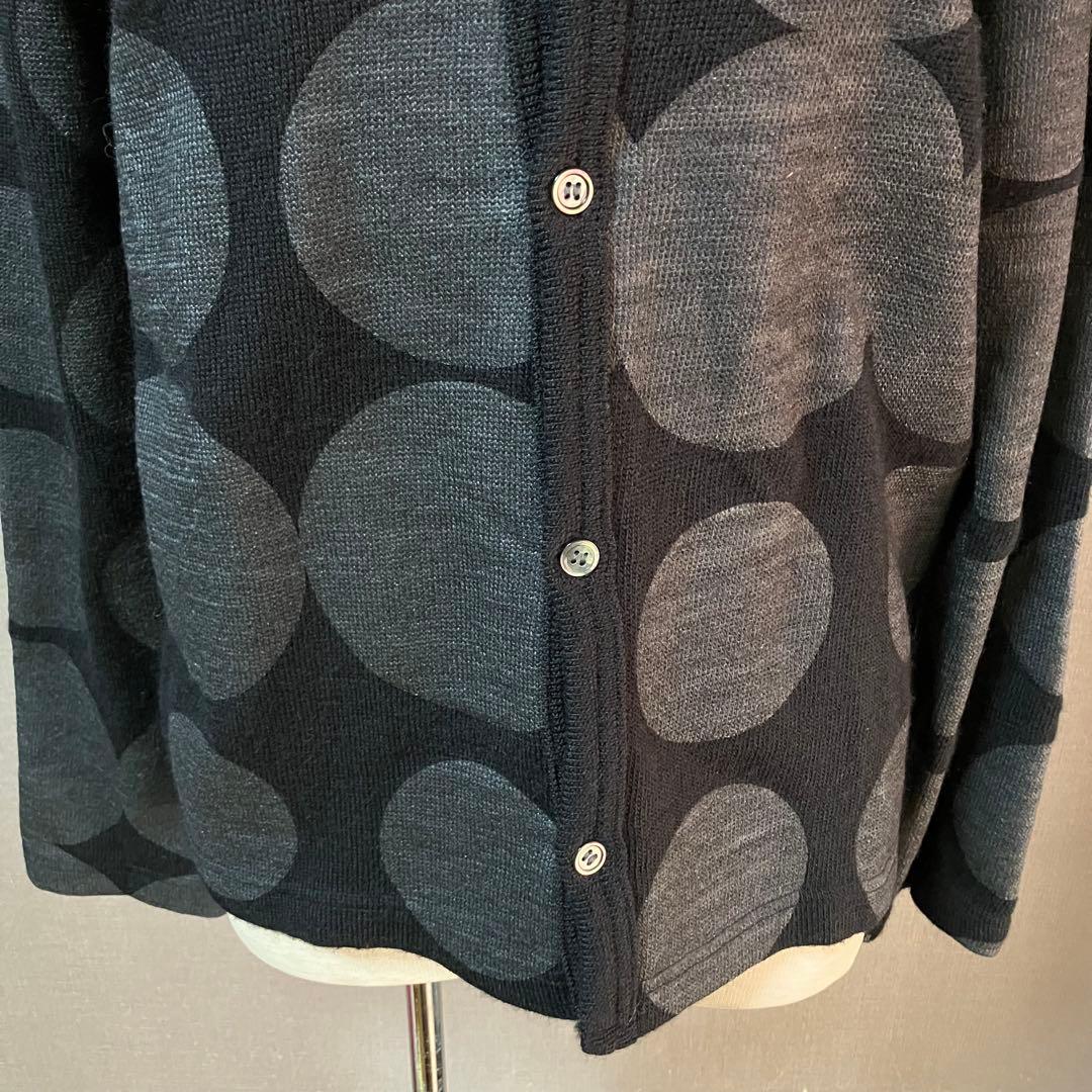 COMMEdesGARCONS 　バックジップカーディガン 　黒　ドット　M