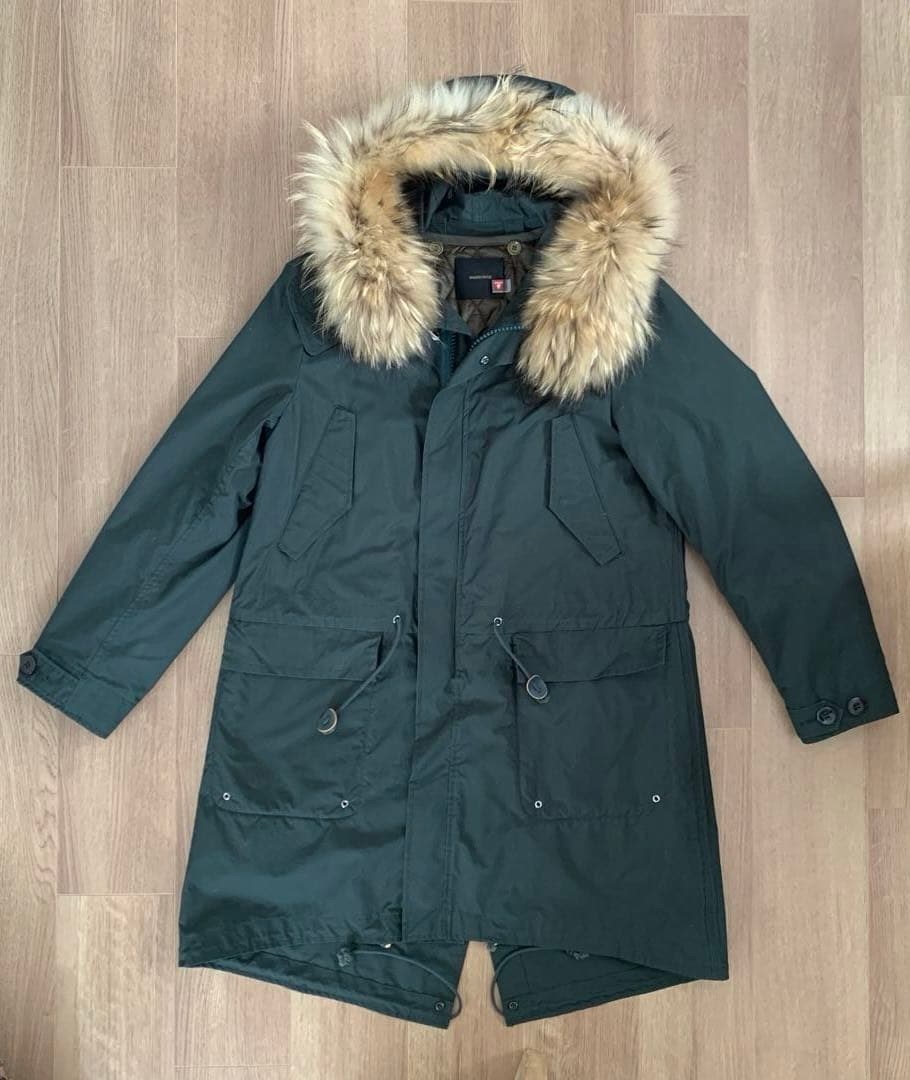 UNDERCOVER ファー付きダークグリーンモッズコート サイズ2