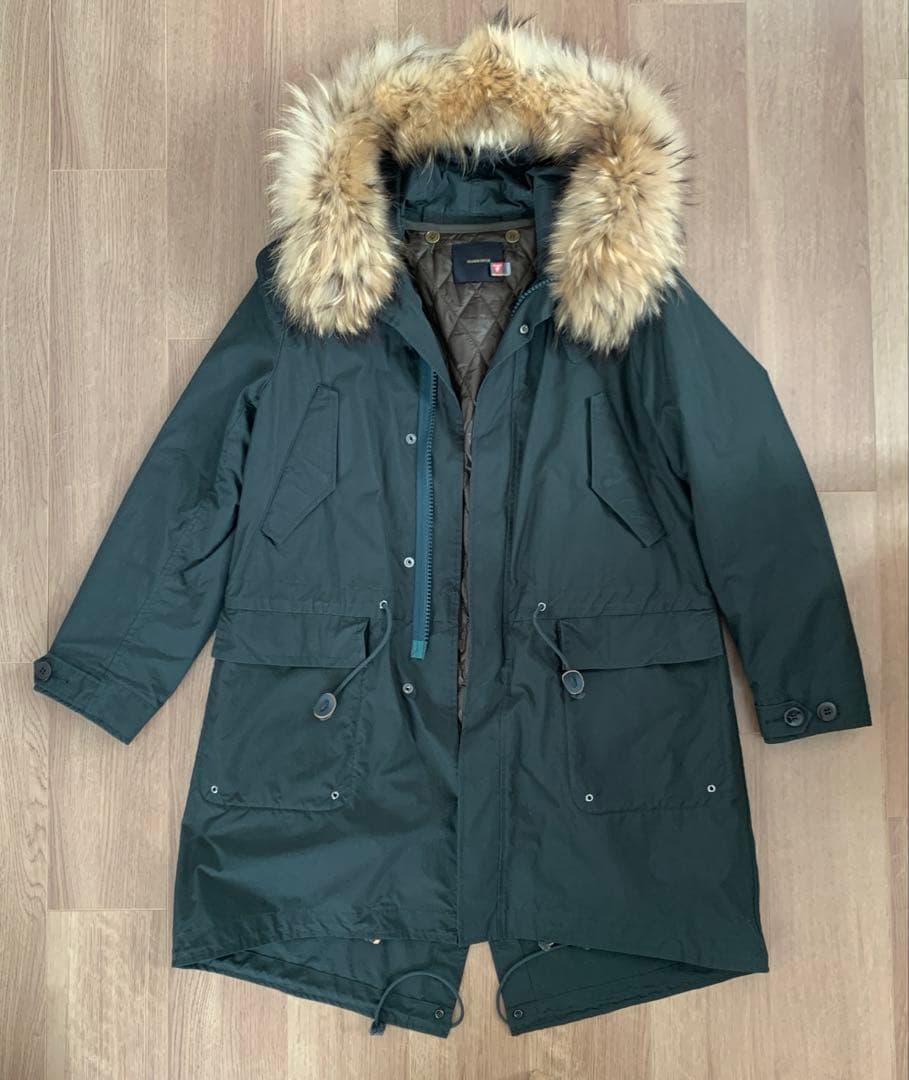 UNDERCOVER ファー付きダークグリーンモッズコート サイズ2