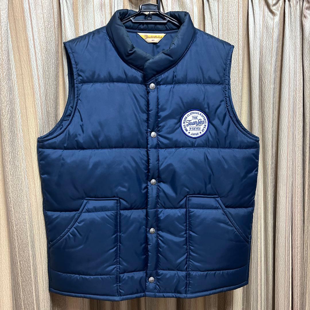 は*ね様 TENDERLOIN ネイビー ダウンベスト 42 L