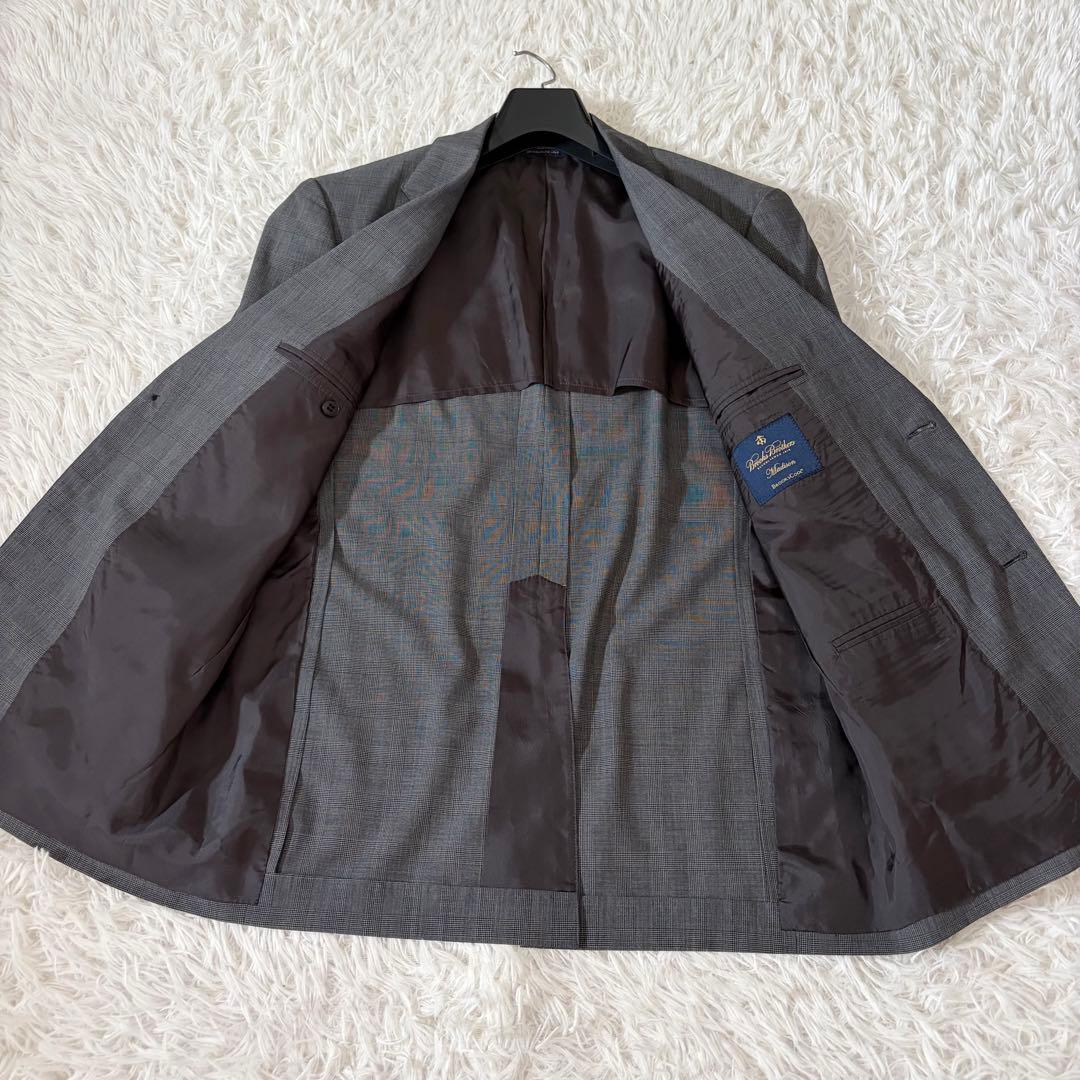 極美品　ブルックスブラザーズ　Madison スーツ　グレンチェック　グレー