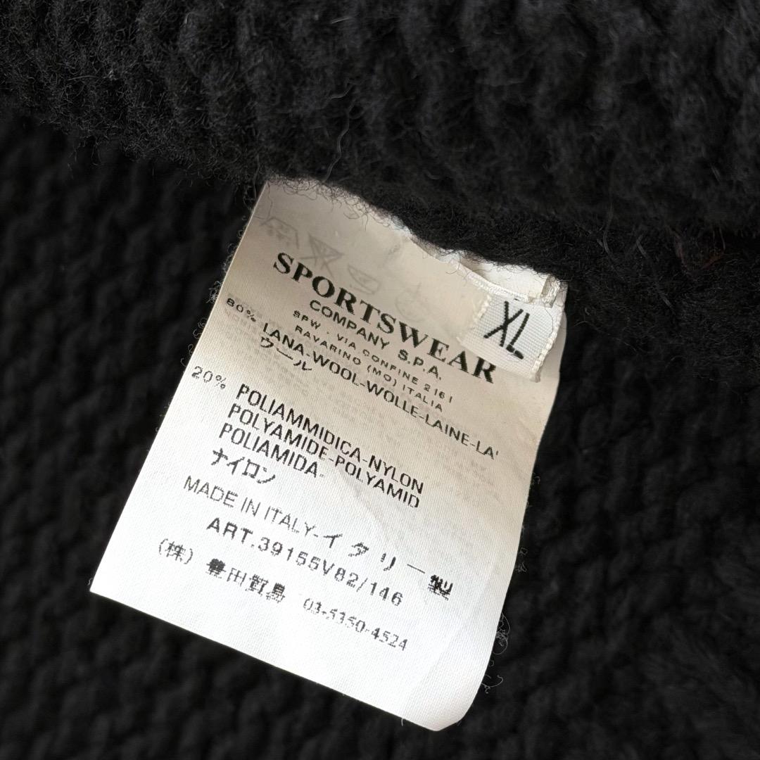 STONE  ニットブルゾン XL ブラック 2003A/W