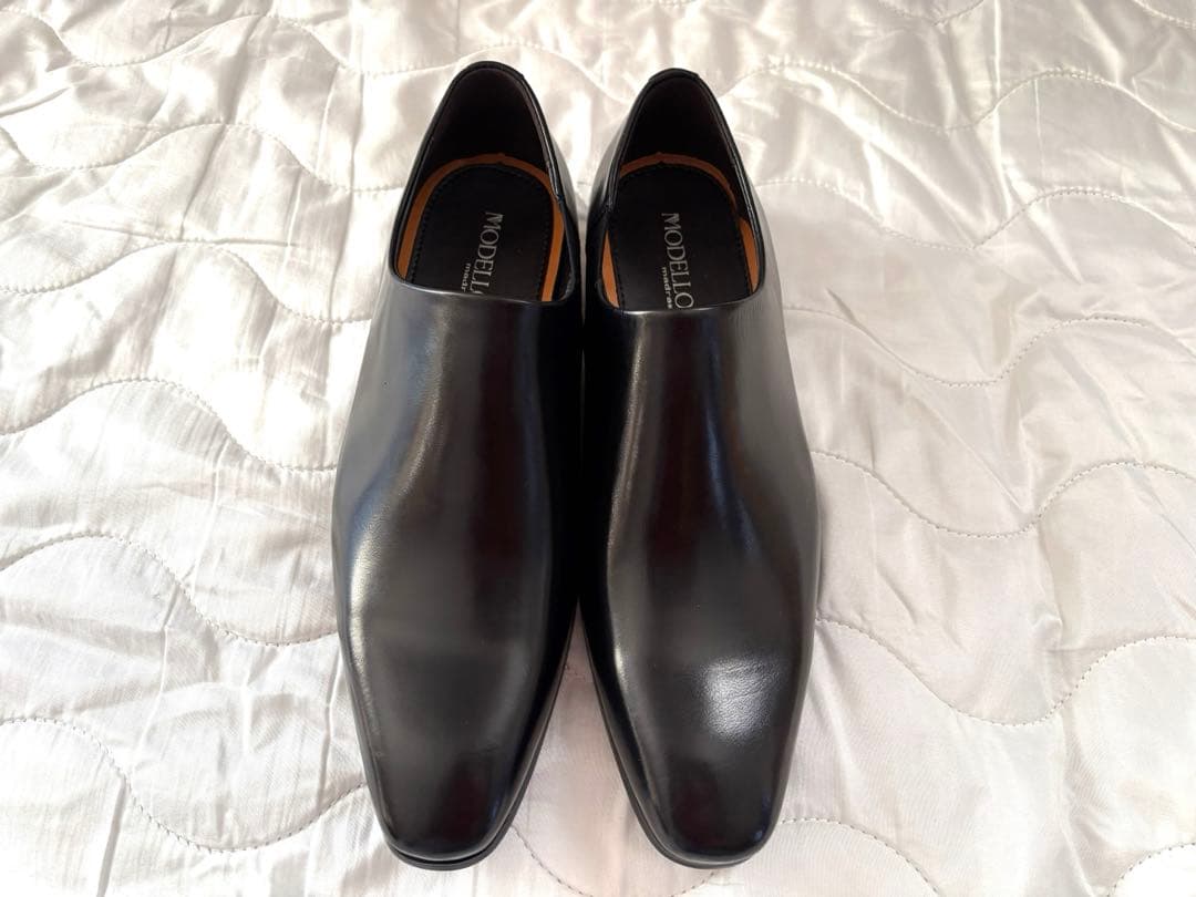 【新品】マドラスモデロ プレーントゥ スリップオン ビジネスシューズ