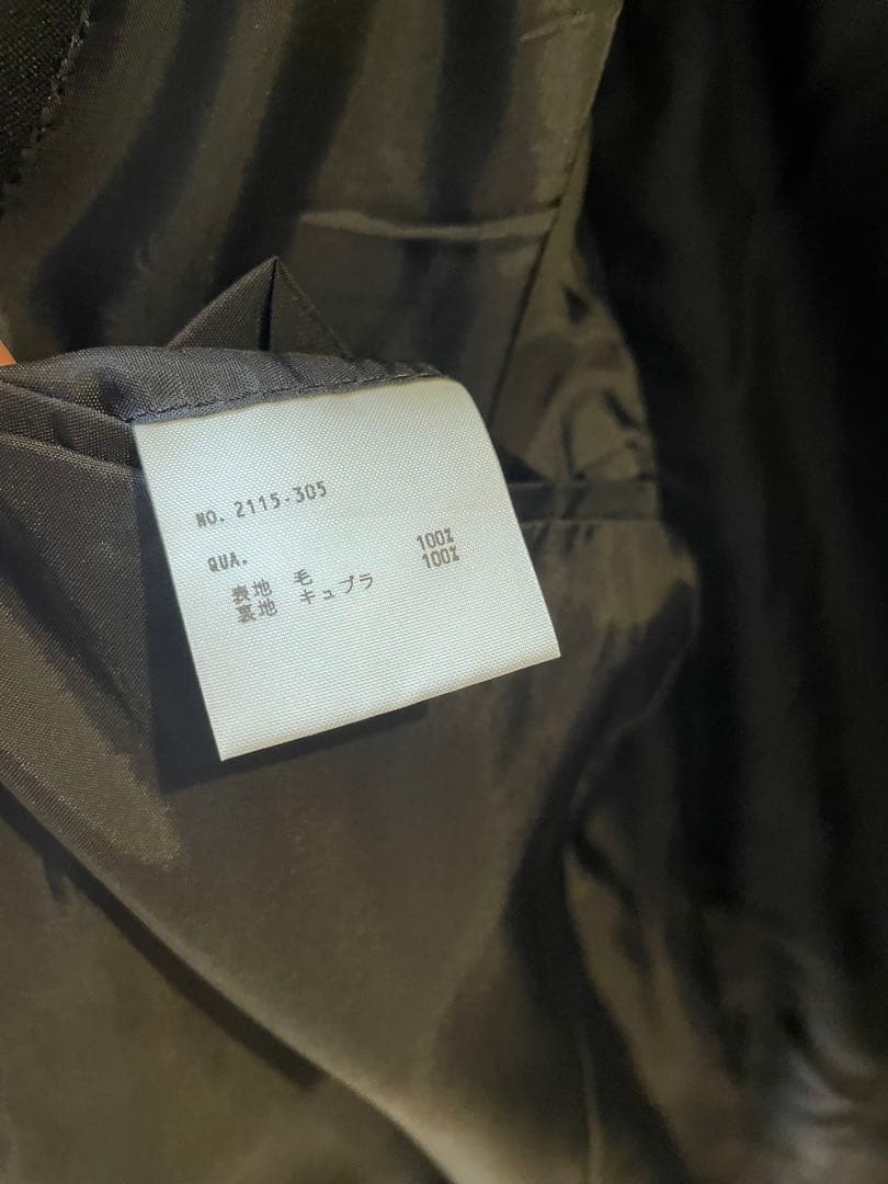 【みっつ】lad musician ノーカラージャケット　黒