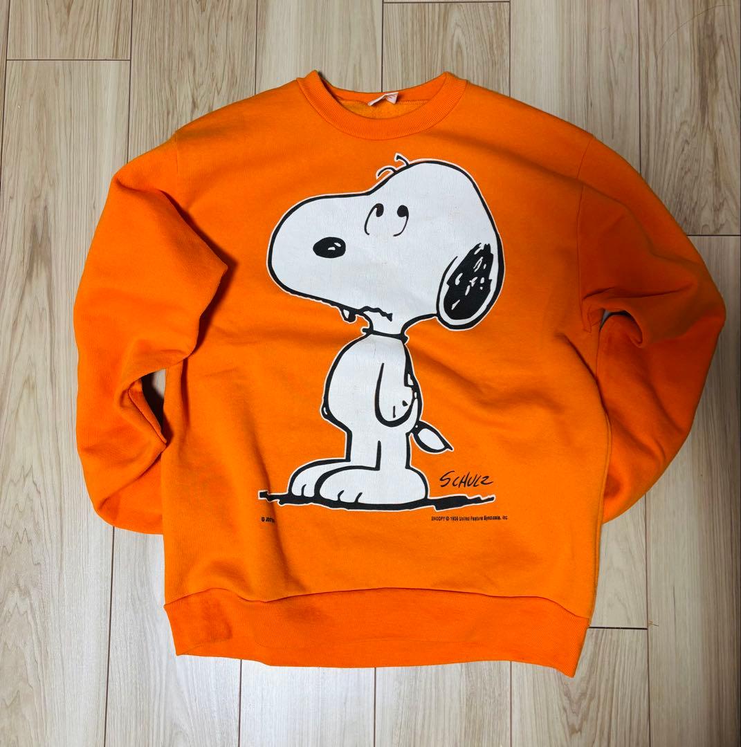 90s スヌーピー　スウェット　ヴィンテージ ARTEX　オレンジ　USA製