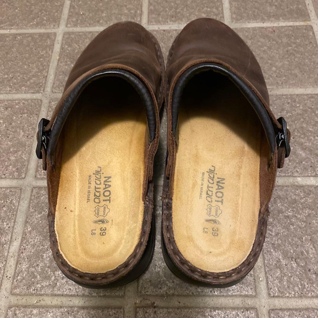 お値下げ　NAOTナオト　アイリス　スリッポンレザーサンダル39